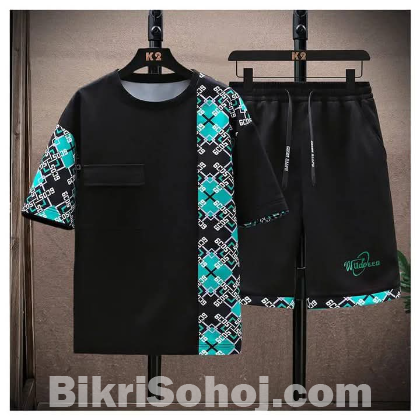 Combo Half T-Shirt And 3 Quarter Pants For Man